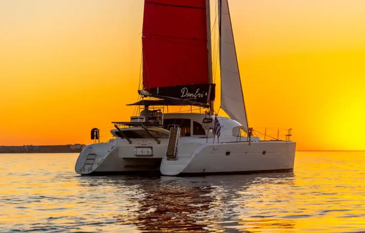 Sunset Romantic Yacht Excursion From Hersonissos to Agios Georgios Bay Greece