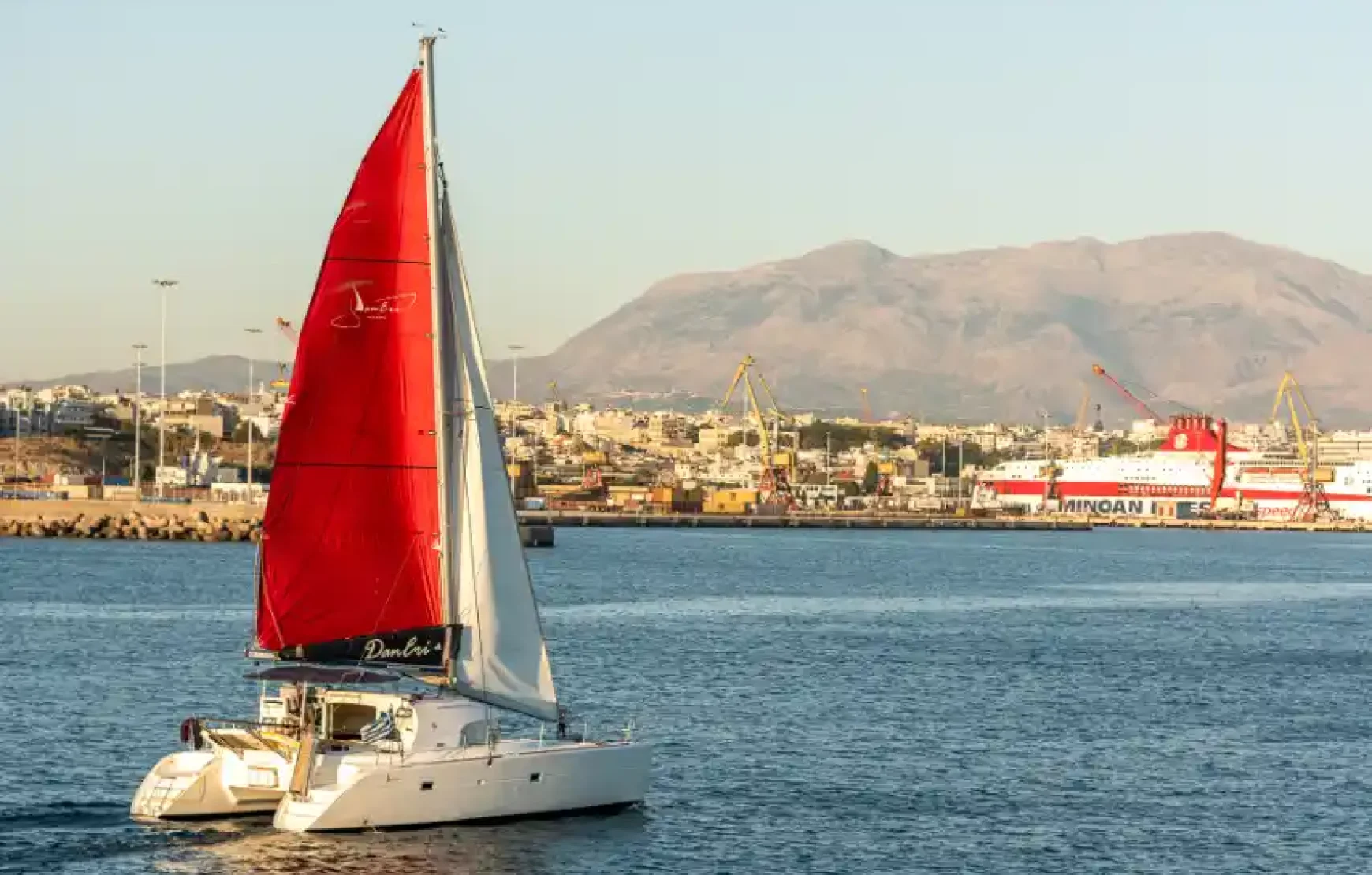 Sunset Romantic Yacht Excursion From Hersonissos to Agios Georgios Bay Greece