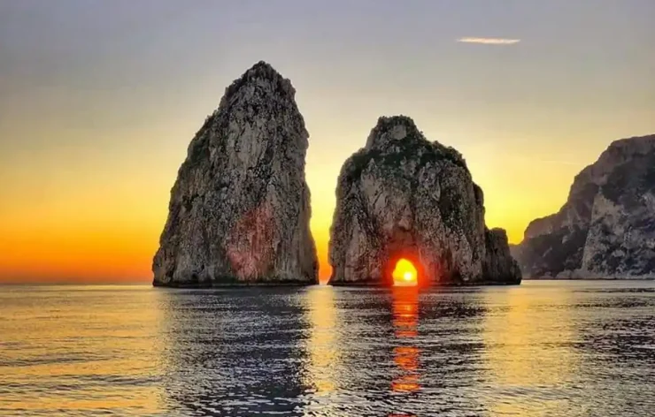Sunset Boat Fishing With Dinner, From Sorrento To Capri Coasts
