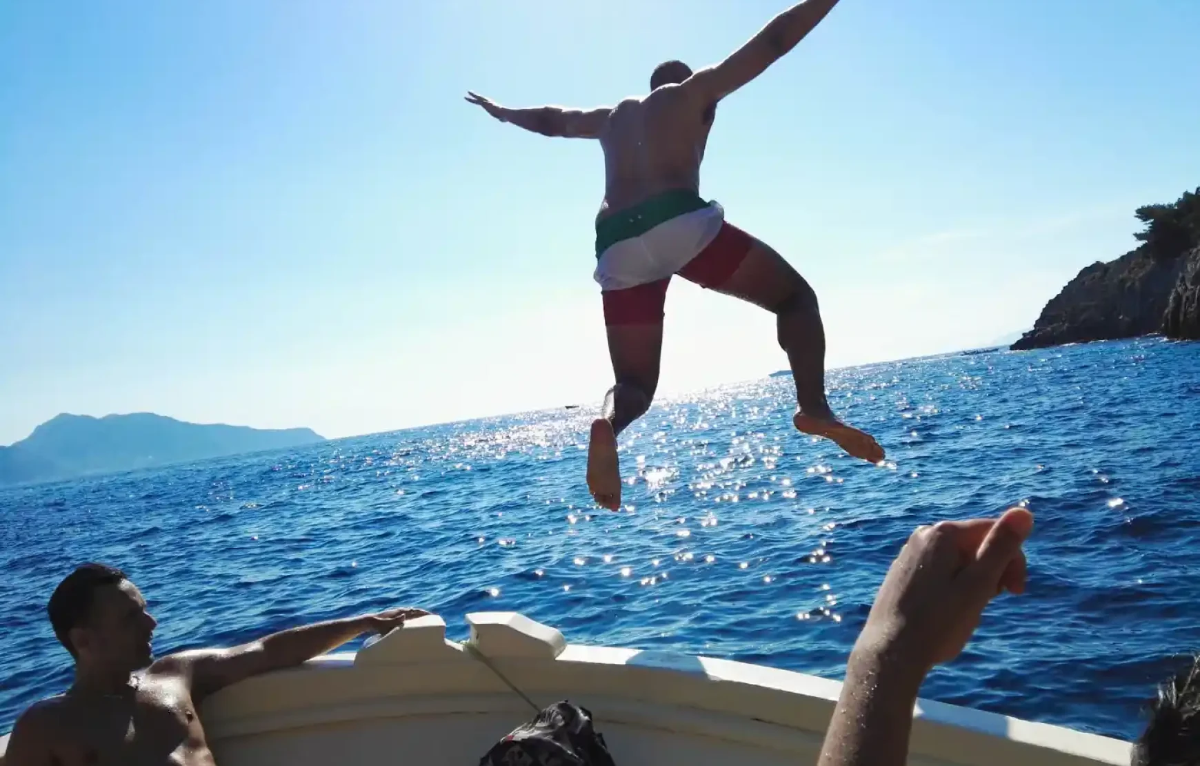 Fishing, Swimming & Relaxing On Boat With Lunch In Sorrento and Capri Coasts Italy