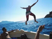 Fishing, Swimming & Relaxing On Boat With Lunch In Sorrento and Capri Coasts Italy