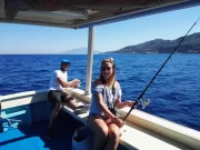 Fishing, Swimming & Relaxing On Boat With Lunch In Sorrento and Capri Coasts Italy