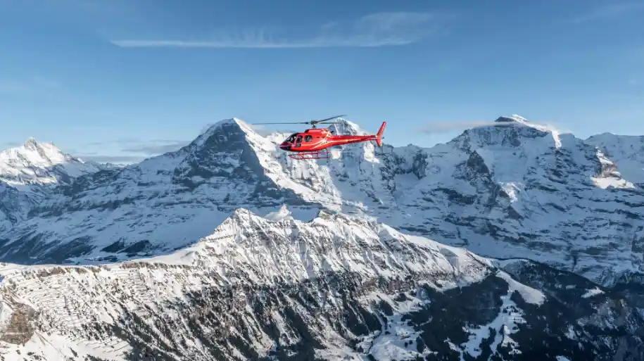 Enjoy Helicopter Flight from Lucerne-Beromünste Switzerland