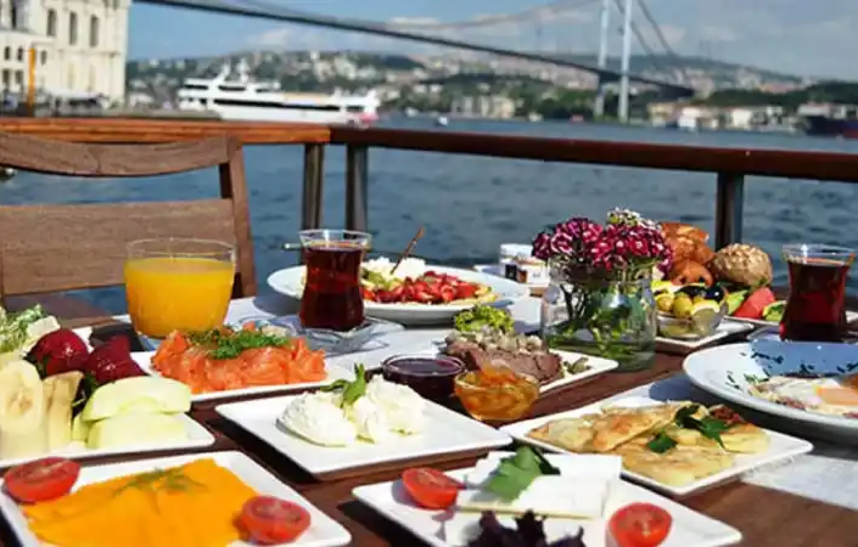 Istanbul Buffet Brunch on Cruise Drinks Swimming With Transportation Turkey Istanbul Buffet Brunch on Cruise Drinks Swimming With Transportation Turkey