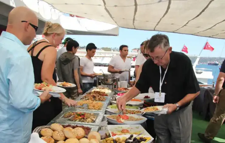 Istanbul Buffet Brunch on Cruise Drinks Swimming With Transportation Turkey