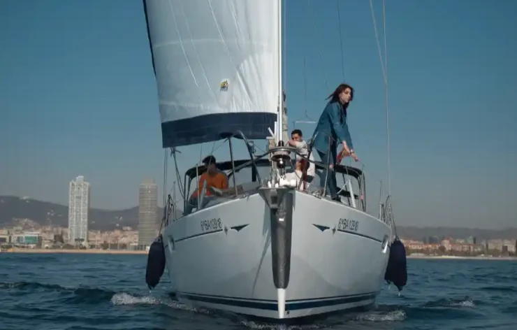 Sailing Boat Tour In Barcelona Spain Vila Olímpica, Bogatell beach, Mar Bella, Diagonal Mar, Port Forum to the beautiful beach of Badalona