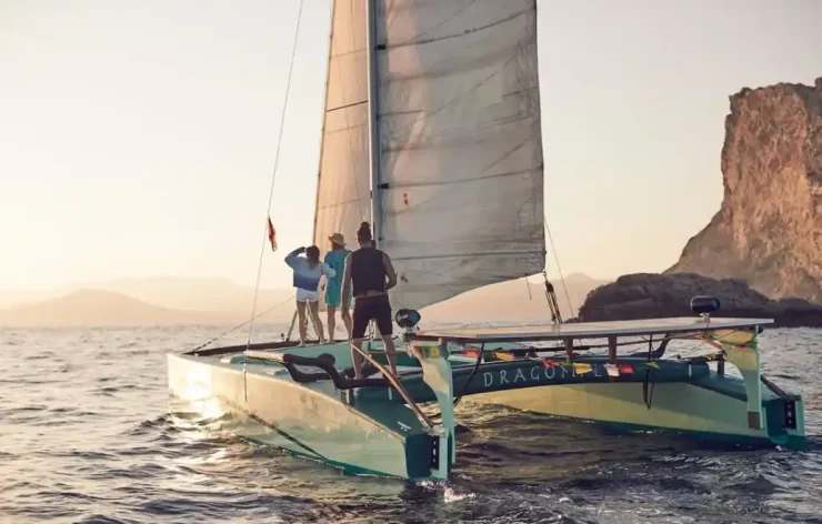Sunset Catamaran Tour boat ride yacht tour in Sant Antoni Ibiza Spain