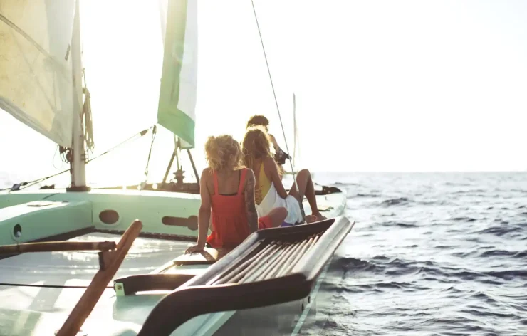 Sunset Catamaran Tour boat ride yacht tour in Sant Antoni Ibiza Spain