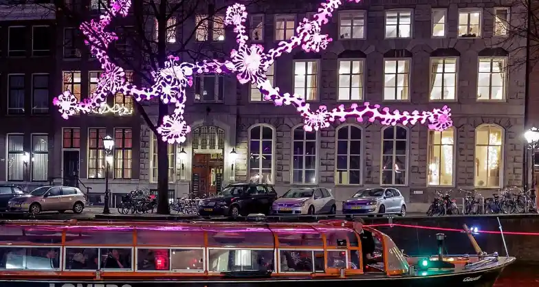 Amsterdam Light Festival canal Boat