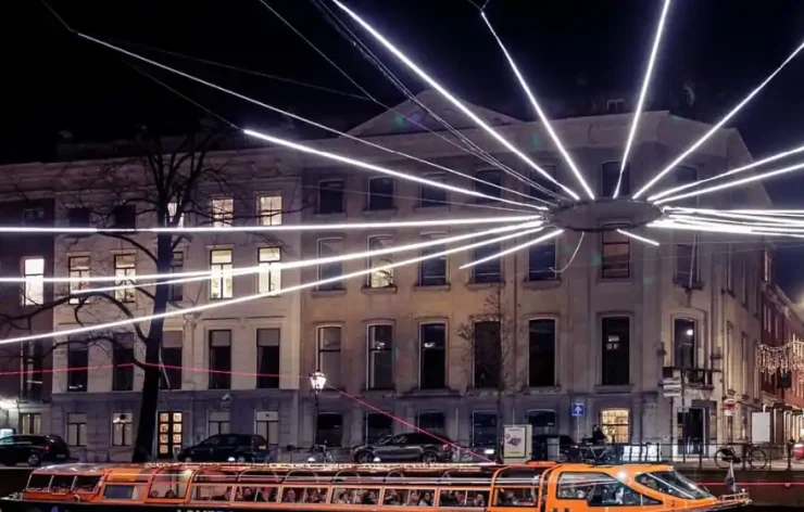 Amsterdam Light Festival canal Boat