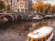 Canal Boat in Amsterdam