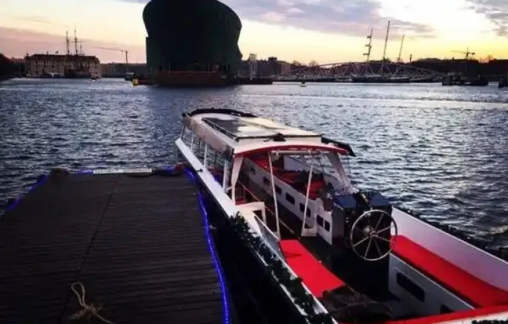 Canal Boat in Amsterdam