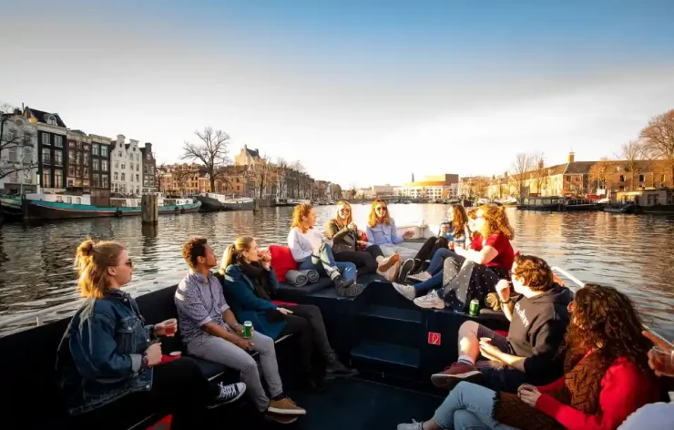 Canal Boat in Amsterdam