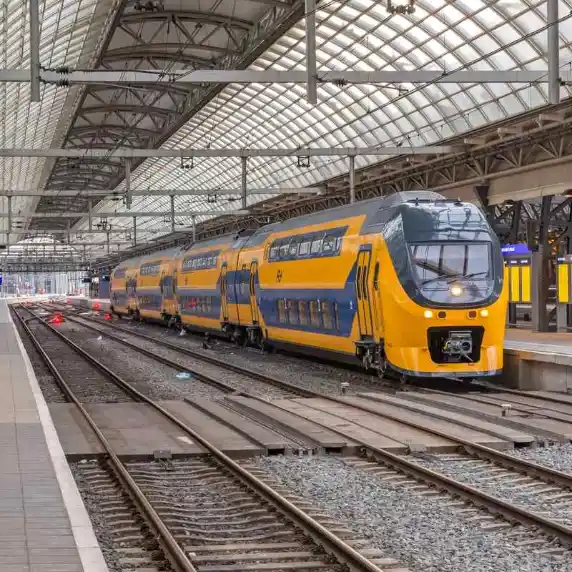 Train from Amsterdam to Schiphol Airport Netherlands