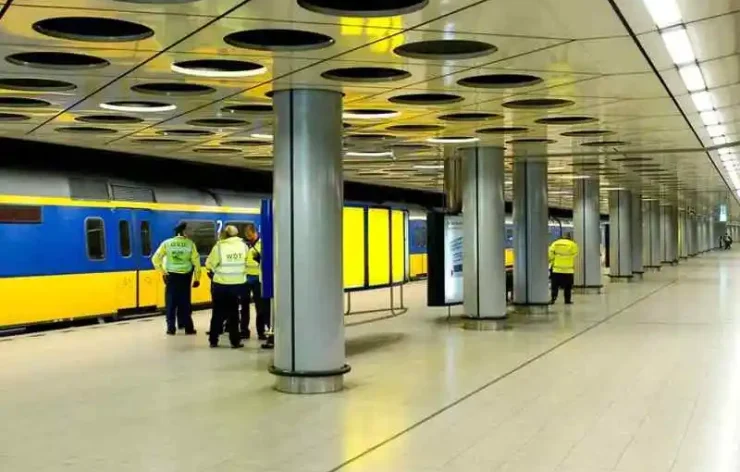 Train from Amsterdam to Schiphol Airport Netherlands