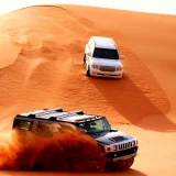 Driver torwads desert 