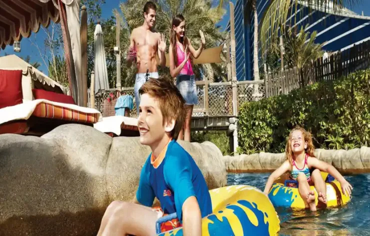 Full-Day-Wild-Wadi-Water-Park-tour-Dubai-With full-day access to Wild Wadi Waterpark, you can enjoy 12 acres of aquatic adventures at Wild Wadi Waterpark. You can find all the fun in the sun, whether you're looking for heart-pounding thrills or calm pools.
