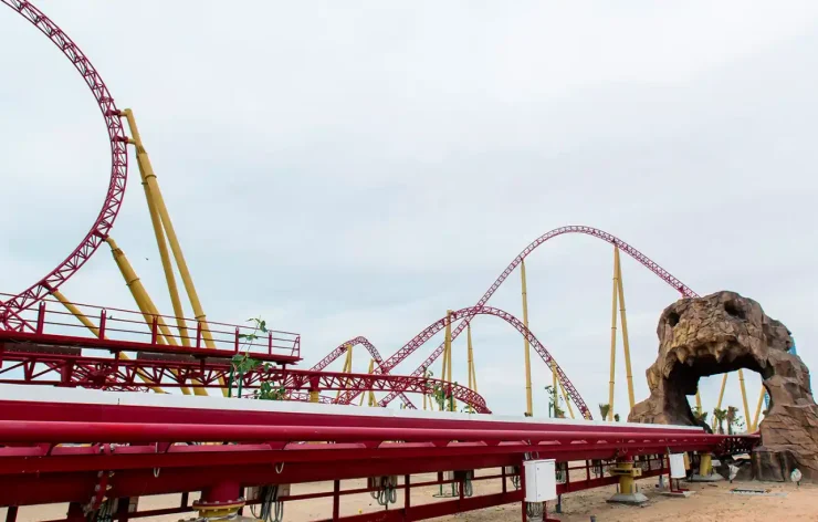 Tickets for entry into IMG Worlds of Adventure. IMG Worlds of Adventure is a theme park located indoors in Dubai, United Arab Emirates. It is the first large-scale theme park in Dubai. There are five "epic zones" in the park.  Discover IMG Worlds of Adventure, the biggest indoor theme complex in the world.