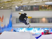 Snow Park – Ski Dubai With a 22,500 square meter indoor ski area, it is a ski resort. The park is maintained at a temperature of between -1 to -4 Celsius all year long. It is a section of Dubai, United Arab Emirates' Mall of the Emirates, one of the largest shopping complexes in the world.