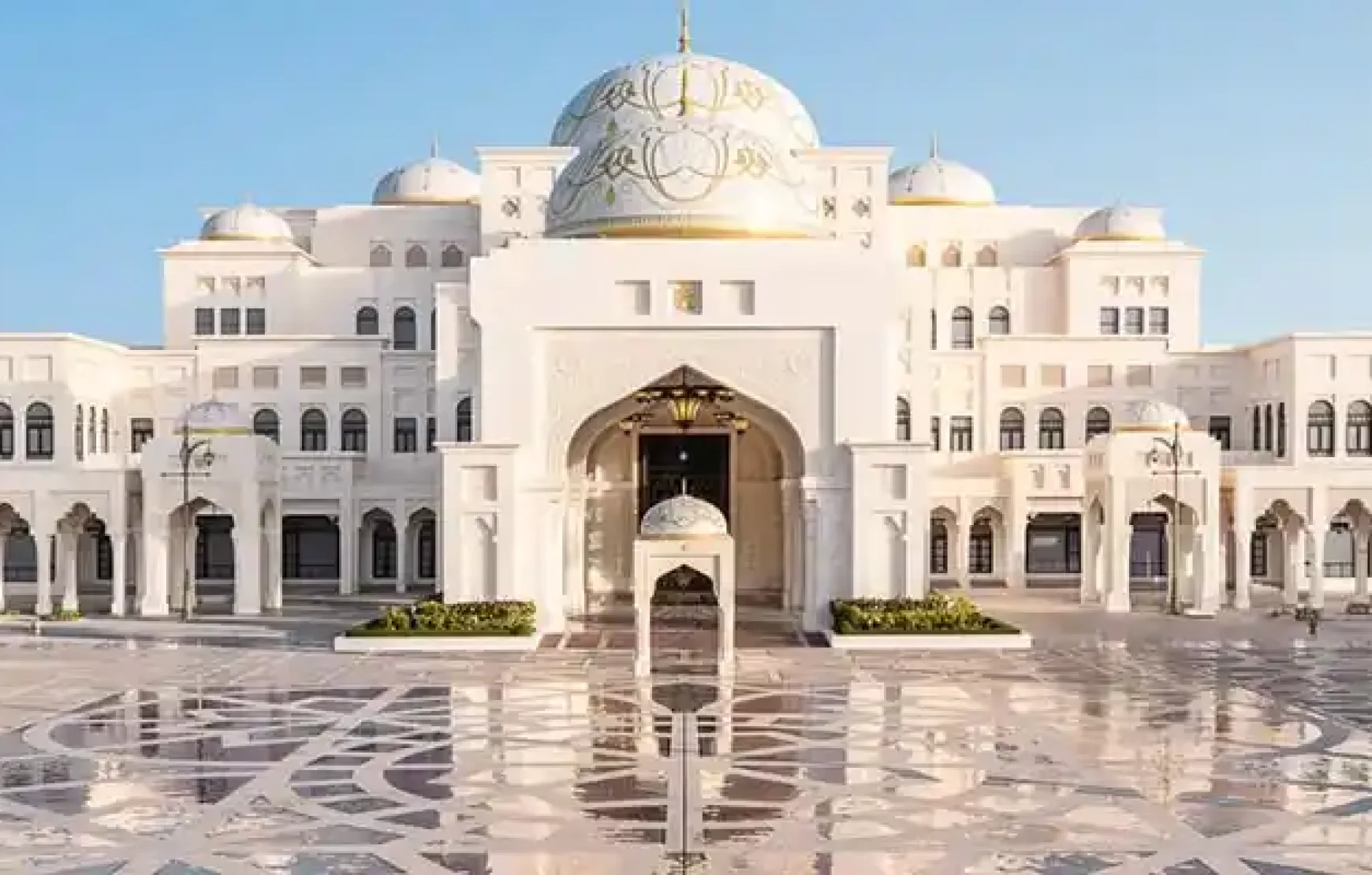 Explore one of the region's biggest palace with your Qasr Al Watan Palace tickets in Abu Dhabi. As you walk through the palace, take in the stunning architecture. The magnificent facade of Qasr Al Watan may not be centuries old, but that does not detract from this magnificent palace, which was only completed in 2017. Discover the UAE's opulent culture, rich craftsmanship, and time-honored traditions reflected in every square inch of this stunning structure as you explore Arabian heritage as it is redefined through the lens of the twenty-first century. Discover the Qasr Al Watan with your Presidential Palace Abu Dhabi tickets Explore one of the region's biggest palace with your Qasr Al Watan Palace tickets in Abu Dhabi. As you walk through the palace, take in the stunning architecture. The magnificent facade of Qasr Al Watan may not be centuries old, but that does not detract from this magnificent palace, which was only completed in 2017. Discover the UAE's opulent culture, rich craftsmanship, and time-honored traditions reflected in every square inch of this stunning structure as you explore Arabian heritage as it is redefined through the lens of the twenty-first century. Discover the Qasr Al Watan with your Presidential Palace Abu Dhabi tickets