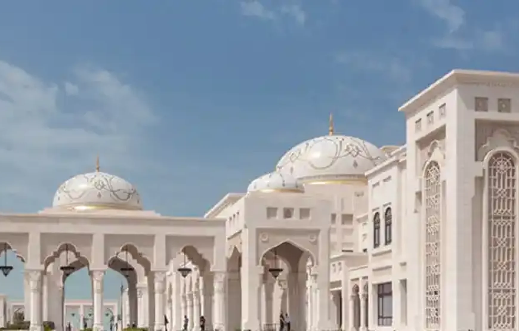 Explore one of the region's biggest palace with your Qasr Al Watan Palace tickets in Abu Dhabi. As you walk through the palace, take in the stunning architecture. The magnificent facade of Qasr Al Watan may not be centuries old, but that does not detract from this magnificent palace, which was only completed in 2017. Discover the UAE's opulent culture, rich craftsmanship, and time-honored traditions reflected in every square inch of this stunning structure as you explore Arabian heritage as it is redefined through the lens of the twenty-first century. Discover the Qasr Al Watan with your Presidential Palace Abu Dhabi tickets Explore one of the region's biggest palace with your Qasr Al Watan Palace tickets in Abu Dhabi. As you walk through the palace, take in the stunning architecture. The magnificent facade of Qasr Al Watan may not be centuries old, but that does not detract from this magnificent palace, which was only completed in 2017. Discover the UAE's opulent culture, rich craftsmanship, and time-honored traditions reflected in every square inch of this stunning structure as you explore Arabian heritage as it is redefined through the lens of the twenty-first century. Discover the Qasr Al Watan with your Presidential Palace Abu Dhabi tickets
