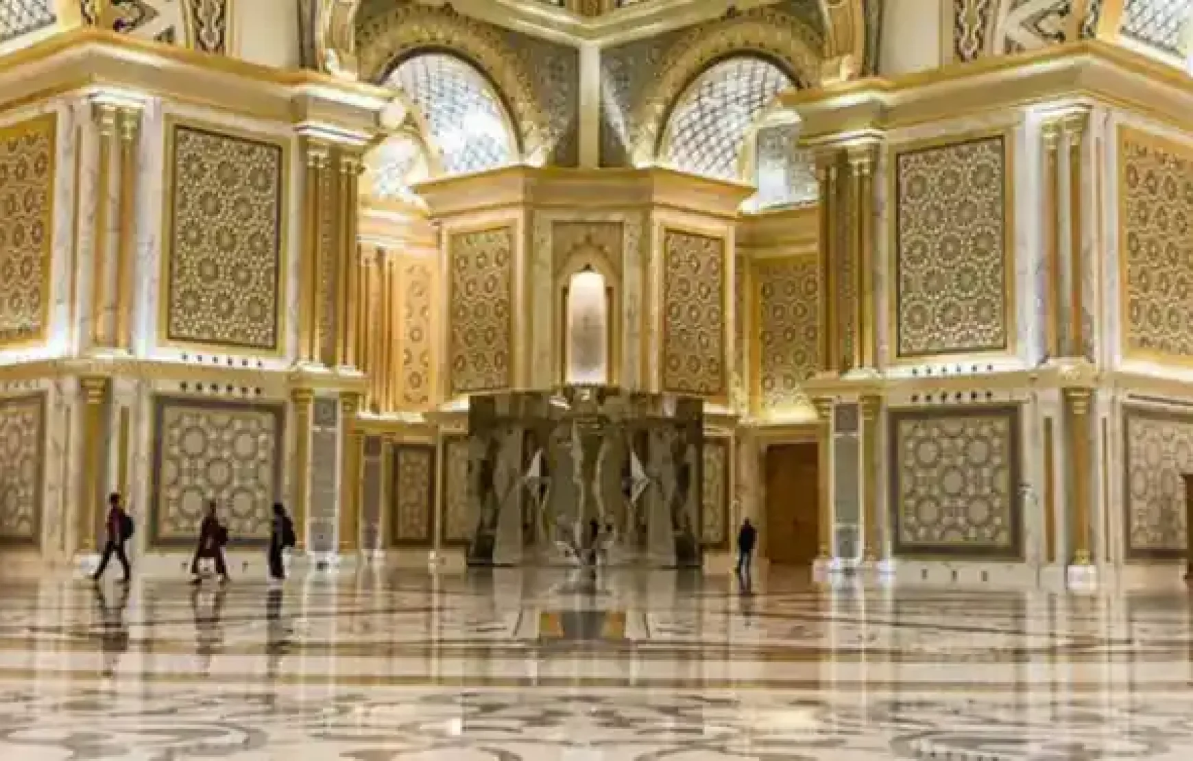 Explore one of the region's biggest palace with your Qasr Al Watan Palace tickets in Abu Dhabi. As you walk through the palace, take in the stunning architecture. The magnificent facade of Qasr Al Watan may not be centuries old, but that does not detract from this magnificent palace, which was only completed in 2017. Discover the UAE's opulent culture, rich craftsmanship, and time-honored traditions reflected in every square inch of this stunning structure as you explore Arabian heritage as it is redefined through the lens of the twenty-first century. Discover the Qasr Al Watan with your Presidential Palace Abu Dhabi tickets Explore one of the region's biggest palace with your Qasr Al Watan Palace tickets in Abu Dhabi. As you walk through the palace, take in the stunning architecture. The magnificent facade of Qasr Al Watan may not be centuries old, but that does not detract from this magnificent palace, which was only completed in 2017. Discover the UAE's opulent culture, rich craftsmanship, and time-honored traditions reflected in every square inch of this stunning structure as you explore Arabian heritage as it is redefined through the lens of the twenty-first century. Discover the Qasr Al Watan with your Presidential Palace Abu Dhabi tickets
