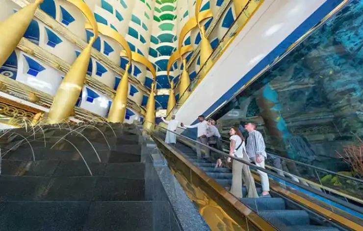 The Burj Al-Arab tour is unquestionably one of Dubai's best-known landmarks and tourist destinations. Burj Al Arab Jumeirah is renowned for its "seven-star status." The only seven-star hotel in the world is now open for tours. Admire the architecture of the Burj Al Arab on a guided tour where visitors can discover the luxury of the Burj Al Arab.