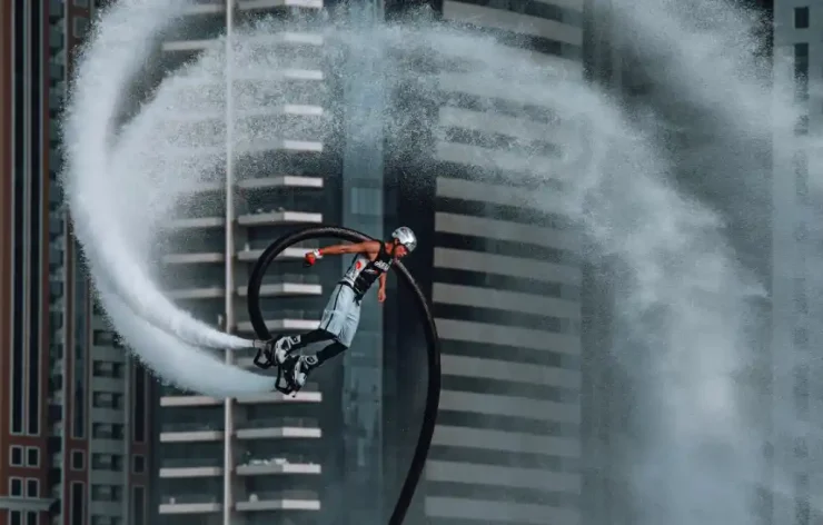 Flyboarding Dubai is an unforgettable experience. One of the most popular water sports in Dubai is flyboarding, which is drawing more people to the city in search of an unrivaled level of excitement and adventure. You can perform tricks like a backflip while flying like Superman above Dubai's ocean. Flyboarding Dubai is a 20-minute experience foot-mounted board that looks like a powered wakeboard.