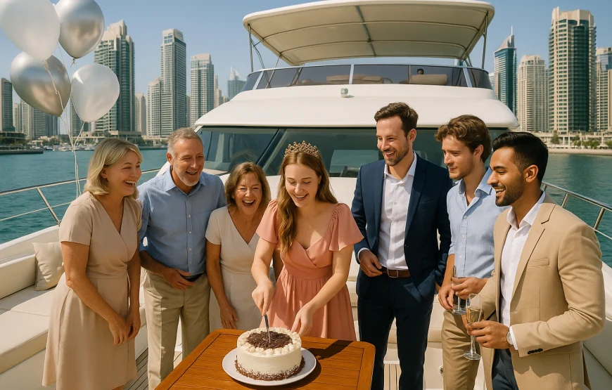Birthday, Anniversary, Celebration on Luxury Private Yacht, Dubai Marina