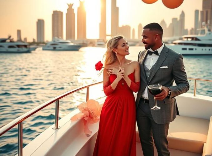 Anniversary Celebration on Luxury Private Yacht in Dubai Marina