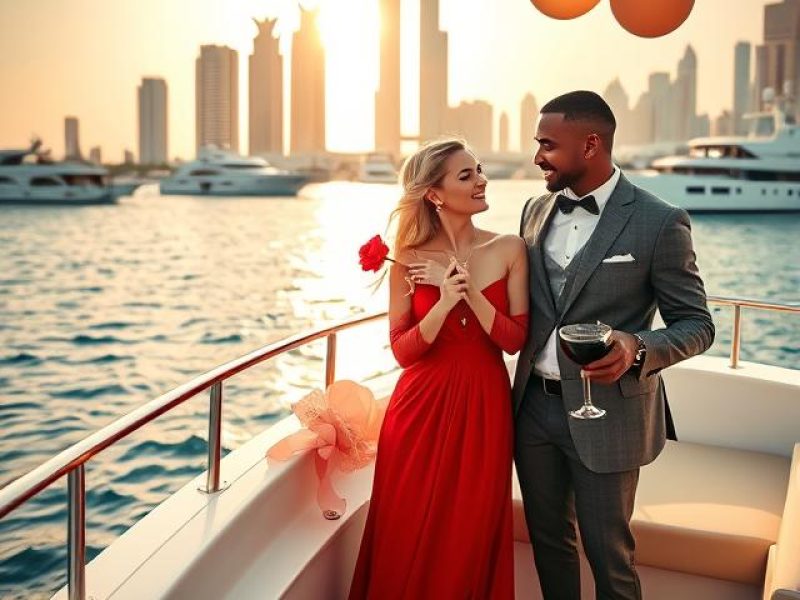 Anniversary Celebration on Luxury Private Yacht in Dubai Marina